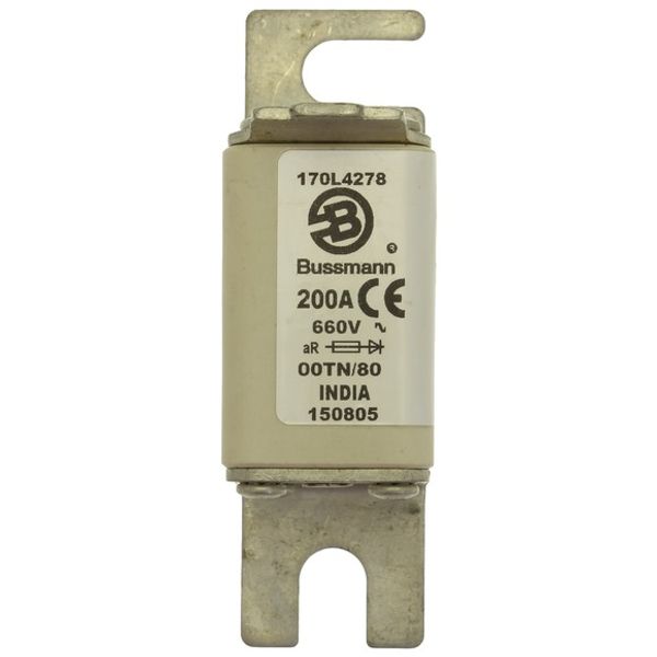 Fuse-link, high speed, 200 A, AC 660 V, Size 00, 30 x 67 x 100 mm, aR, IEC, single indicator image 3