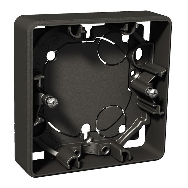 Exxact surface mounted box 1-gang low (21mm) anthracite image 3