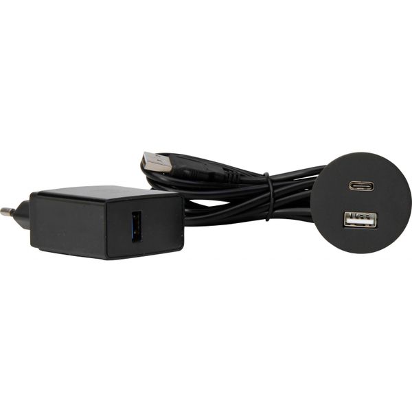 VersaPICK, rund, matt schwarz, USB-C, image 1