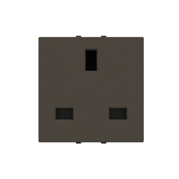 N2237 AN British standard socket outlet - 2M - Anthracite image 1