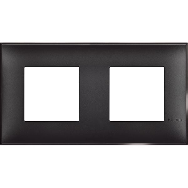 CLASSIA - COVER PLATE 2X2P BLACK SATIN image 1