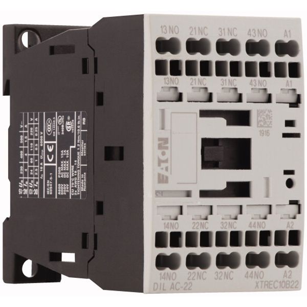 Contactor relay, 230 V 50 Hz, 240 V 60 Hz, 2 N/O, 2 NC, Spring-loaded terminals, AC operation image 4