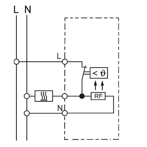 UP room controller, RAL1013 matt 55x55, 5-30C, AC 230V, 1NC, 10 A image 4