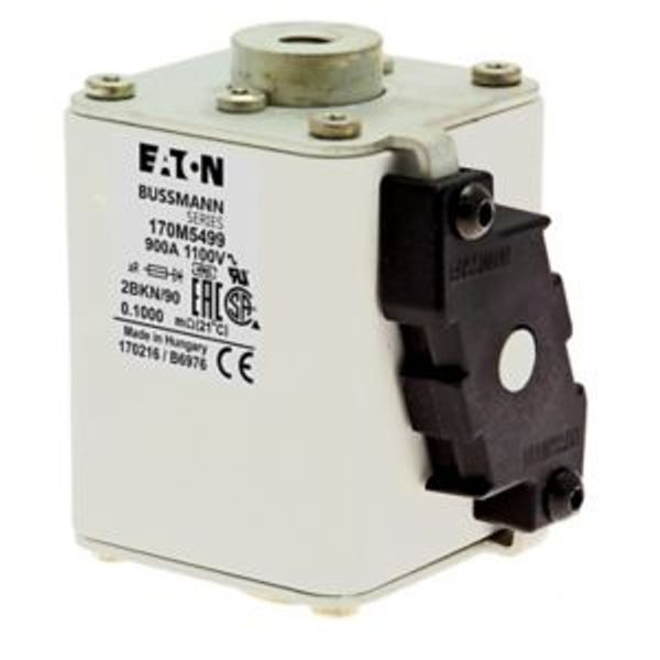 Fuse-link, high speed, 550 A, AC 690 V, size 2, 61 x 77 x 51 mm, aR, IEC, UL, single indicator, flush end, 16 UNC image 6