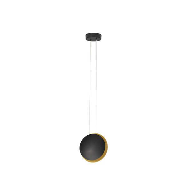 Sandy Black & Gold Aluminium LED 7 Watt 230 Volt 99Lm 3000K IP20 D: 20 H: 120 cm Adjustable Height Rotatable image 1