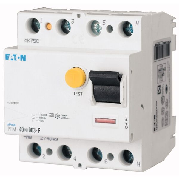 Residual current circuit breaker (RCCB), 63A, 4p, 300mA, type G/F image 1