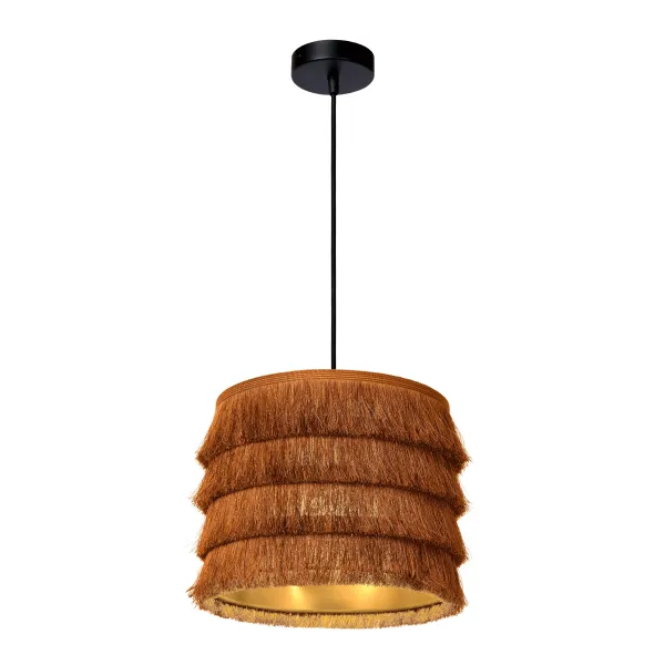 Lucide EXTRAVAGANZA TOGO - Pendant light - Ø 25 cm - 1xE27 - Ocher Yellow image 1