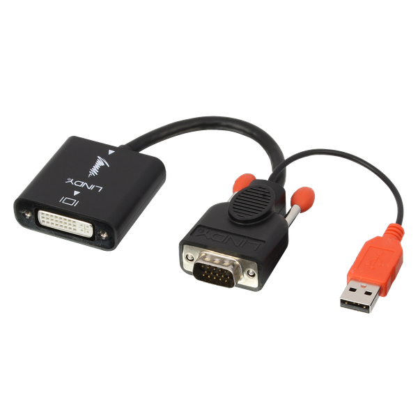 VGA to DVI-D Converter Cable Connects a single VGA source to a single DVI display with a maximum resolution on 1920x1200@30Hz image 2