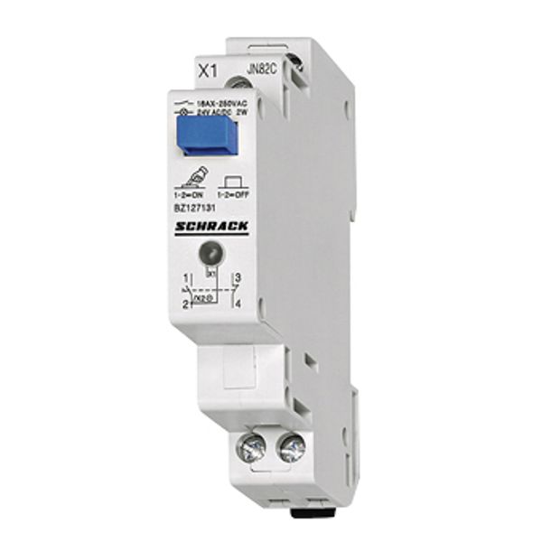 Modular Switch, 2 NO 230VAC/DC with LED image 1