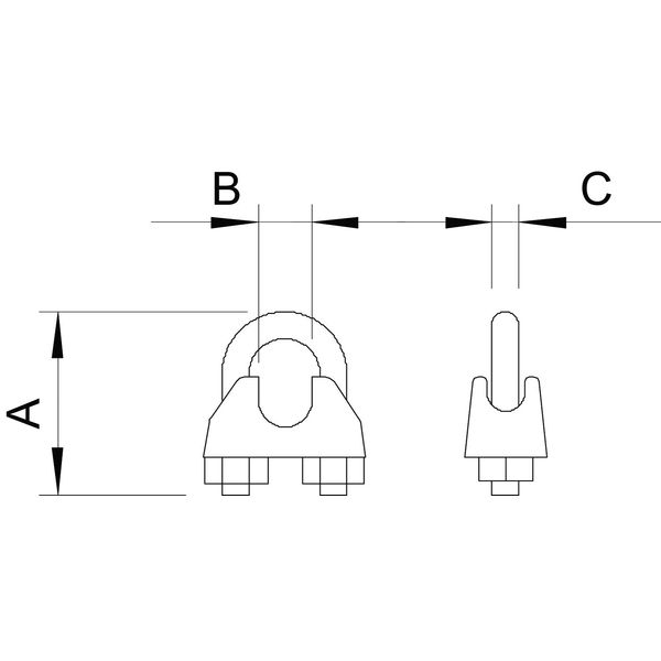 947 3 G Wire cable clamp  3mm image 2