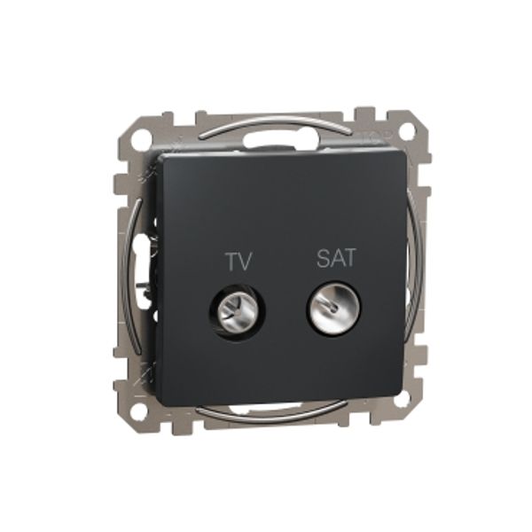 TV/SAT Socket intermediate 10db, Sedna, Anthracite image 2