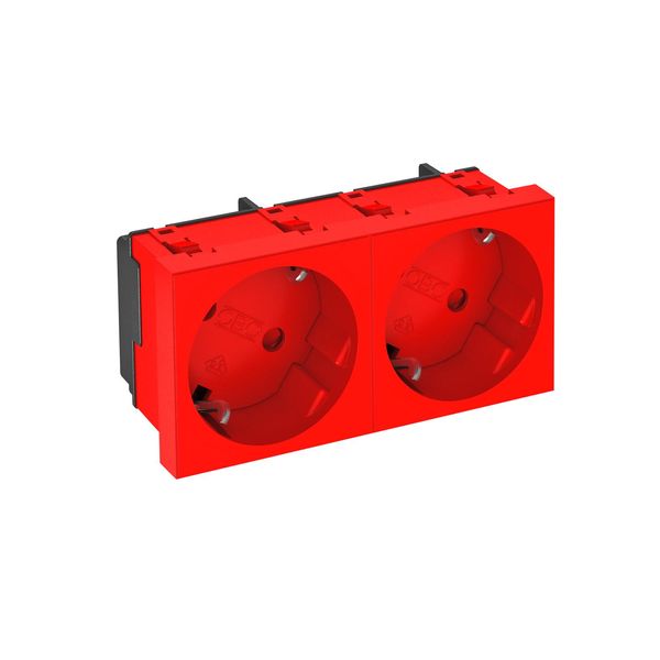 STD-D3 SRO2 Socket 33°, double protective contact 250V, 10/16A image 1