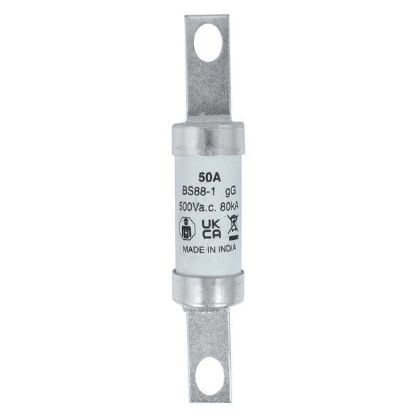 Fuse-link, low voltage, 50 A, AC 500 V, DC 250 V, BS88, 21 x 114 mm, gL/gG, BS image 20