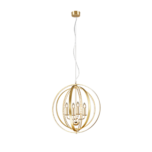 Candela chandelier 4xE14 polished brass image 1