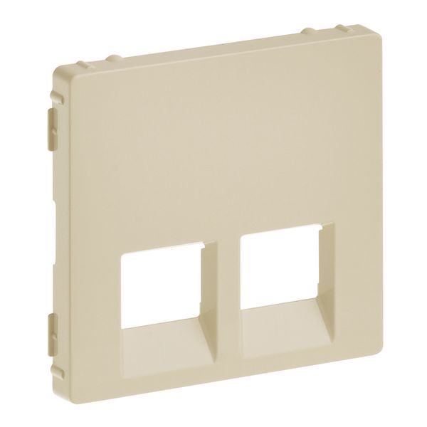 Cover plate Valena Life - double RJ 45/RJ 11 or RJ 45 + RJ 11 socket - ivory image 1