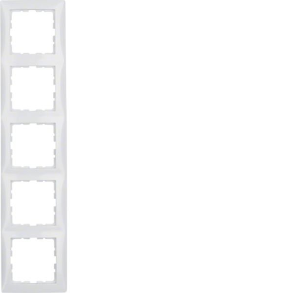Rámeček 5-násobný, Berker S.1, bílá, lesk image 1