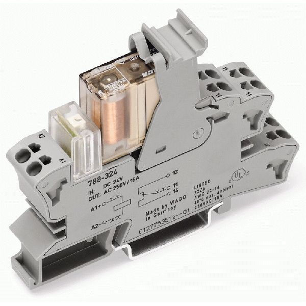 Relay module with driven contacts Nominal input voltage: 24 VDC 2 chan image 3