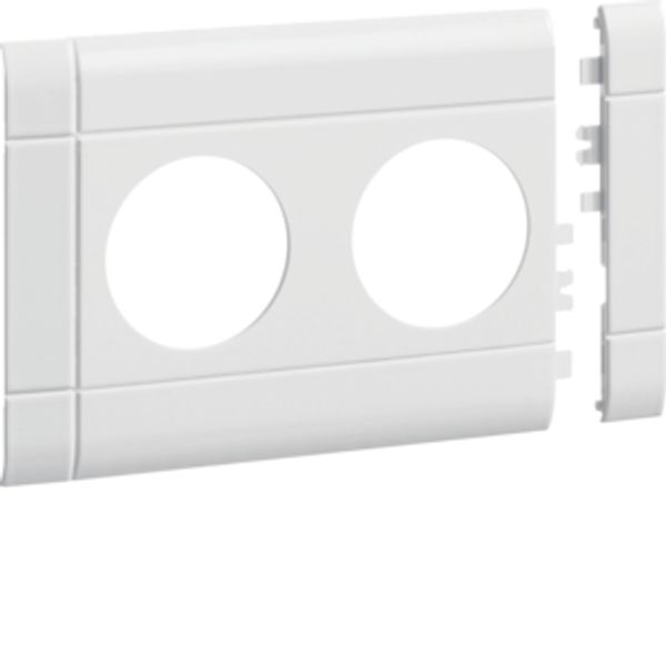 Frontplate 2-gang socket BRH 100 tw image 1