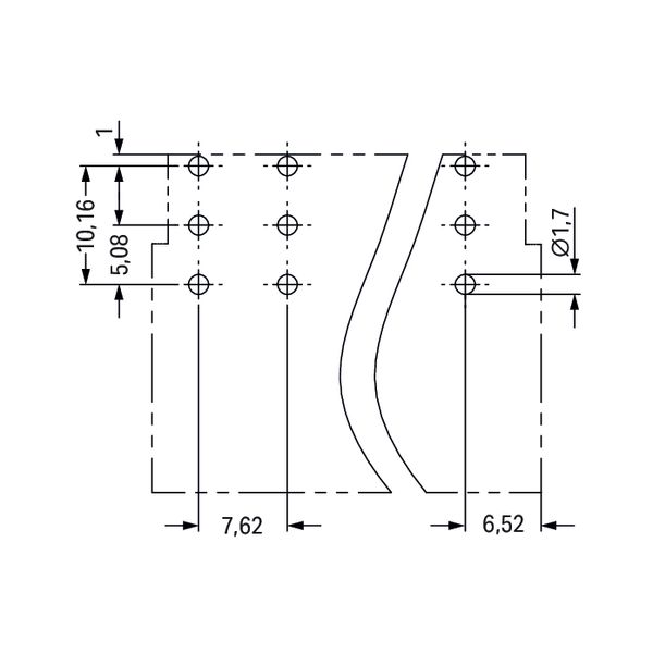 831-3625 THT male header; 1.0 x 1.2 mm solder pin; angled image 9