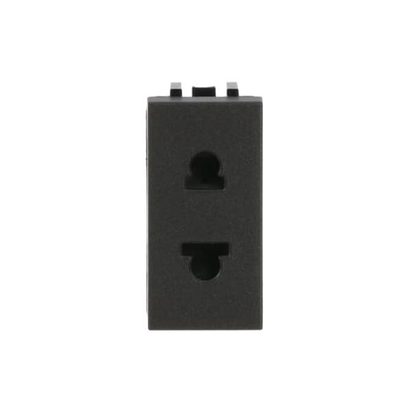N2135 AN Socket outlet EU/US 2P Anthracite - Zenit image 1