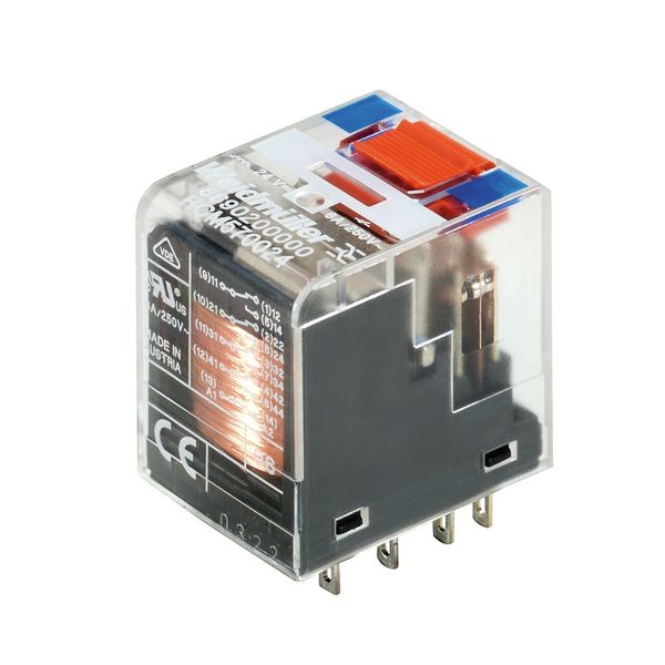 Miniature industrial relay, 24 V DC, No, 4 CO contact (AgNi) , 240 V A image 1