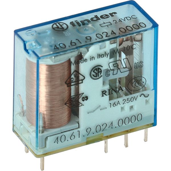 PCB/Plug-in Rel. 5mm.pinning 1NO 16A/24VDC/AgCdO (40.61.9.024.0303) image 3