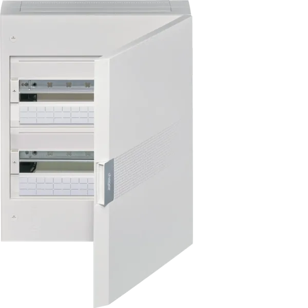 Vega VB series surface box, 2 rowsx18M, with opaque white door, RAL 9010 image 1