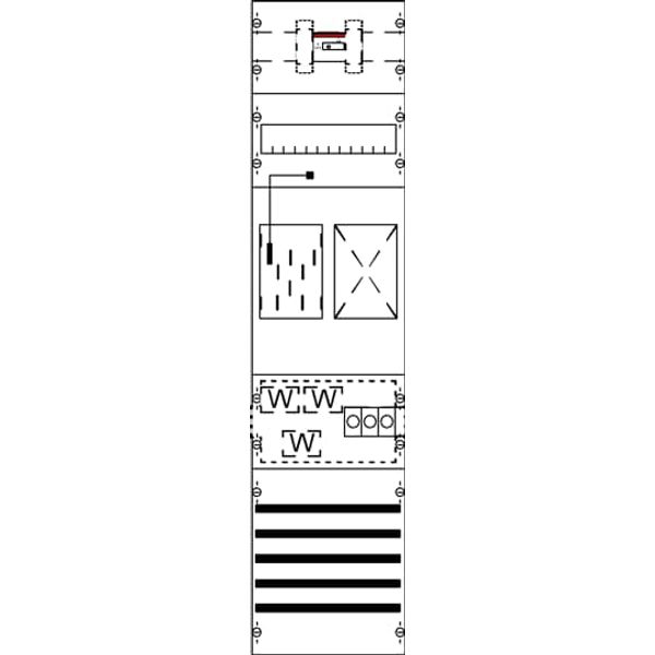 KA4603 Measurement and metering transformer board, Field width: 1, Rows: 0, 1050 mm x 250 mm x 160 mm, IP2XC image 5