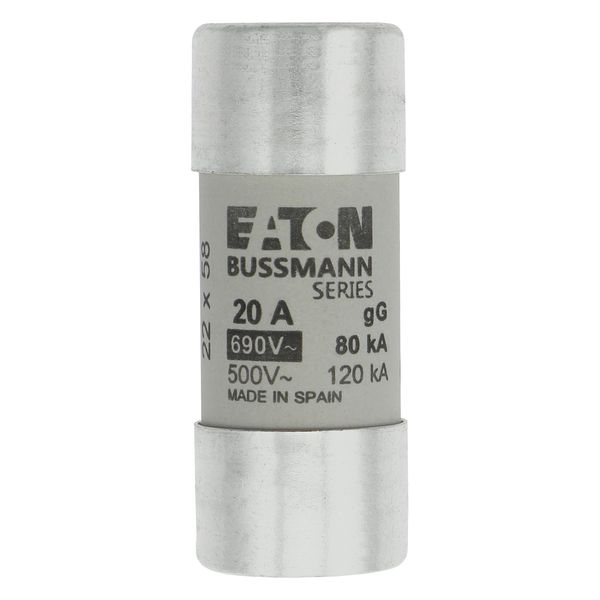 Fuse-link, LV, 20 A, AC 690 V, 22 x 58 mm, gL/gG, IEC image 4