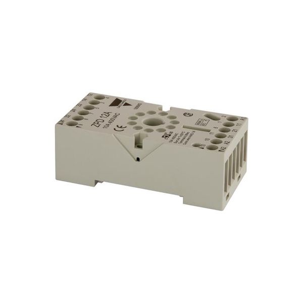 DIN Rail Socket for Undecal Relays w Module image 1