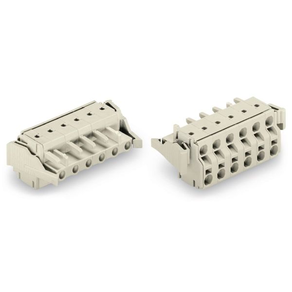 2-conductor female connector Push-in CAGE CLAMP® 2.5 mm² light gray image 3