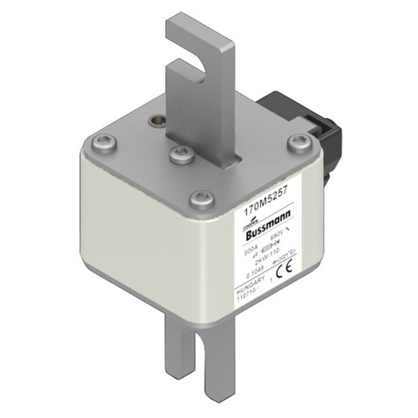 Fuse-link, high speed, 400 A, AC 690 V, DIN 2, 61 x 77 x 138 mm, aR, DIN, IEC, single indicator image 3