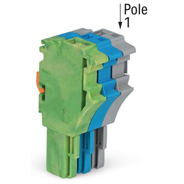 1-conductor female connector Push-in CAGE CLAMP® 4 mm² green-yellow/bl image 2