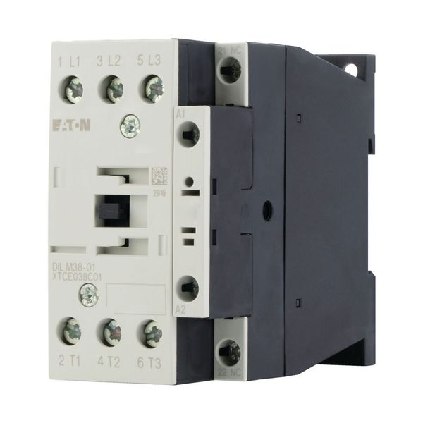 Contactor, 3 pole, 380 V 400 V 18.5 kW, 1 NC, RDC 24: 24 - 27 V DC, DC operation, Screw terminals image 9