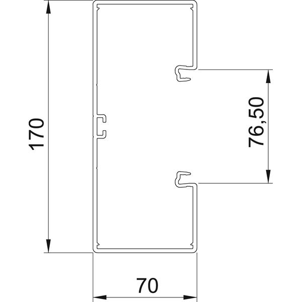 GKH-70170RW Device inst.trunk.halogen-free with base perforation 70x170x2000 image 2