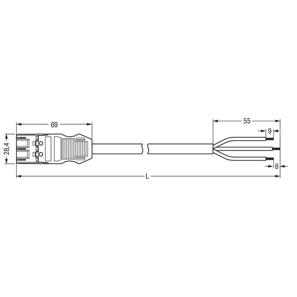 pre-assembled connecting cable;Eca;Plug/open-ended;red image 7