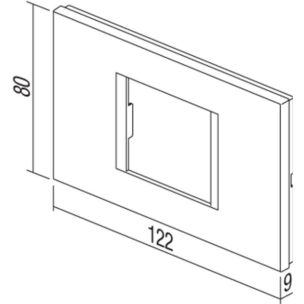 Cover frame 2/3M, impulse blue image 3