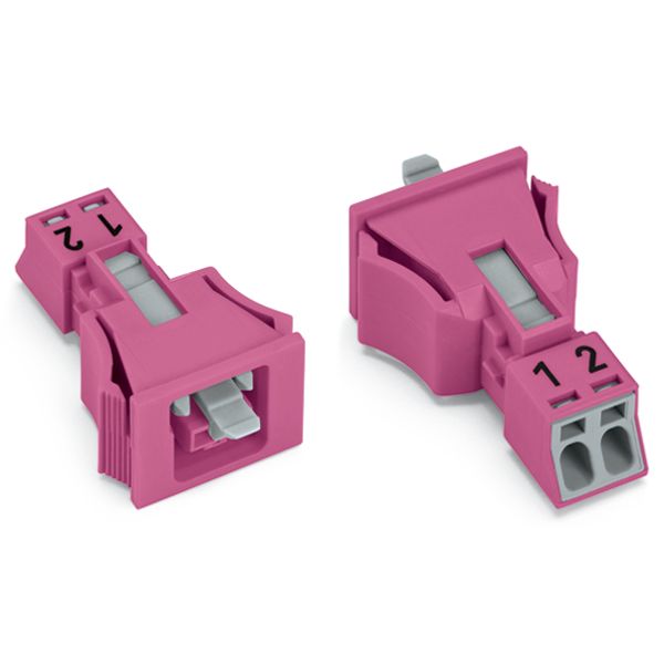 Snap-in socket 2-pole Cod. B pink image 3