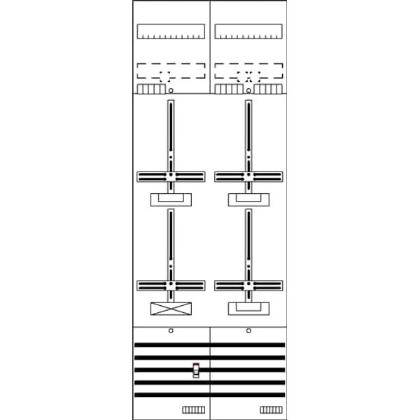 DF29G3B Meter panel, Field width: 2, Rows: 0, 1350 mm x 500 mm x 160 mm, IP2XC image 17