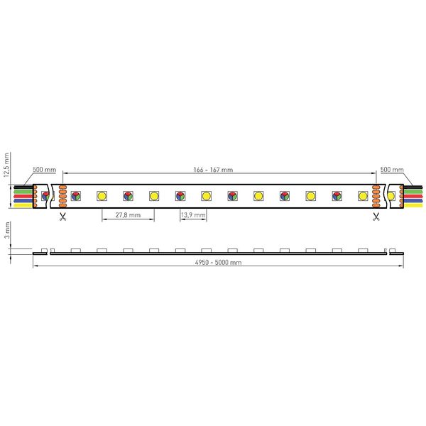 FS 86, RGB-CLW, Ra=90+, 9W/m, 690lm/m, 24VDC, IP44, l=5m image 4