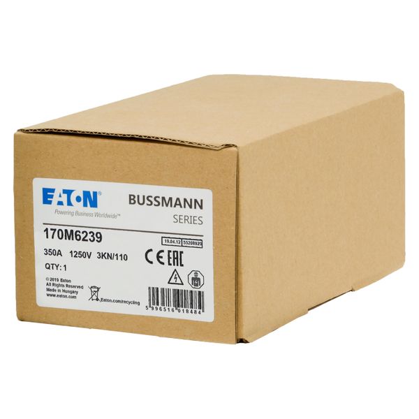 Fuse-link, high speed, 350 A, AC 1250 V, size 3, 76 x 92 x 139 mm, aR, DIN, IEC, single indicator image 17