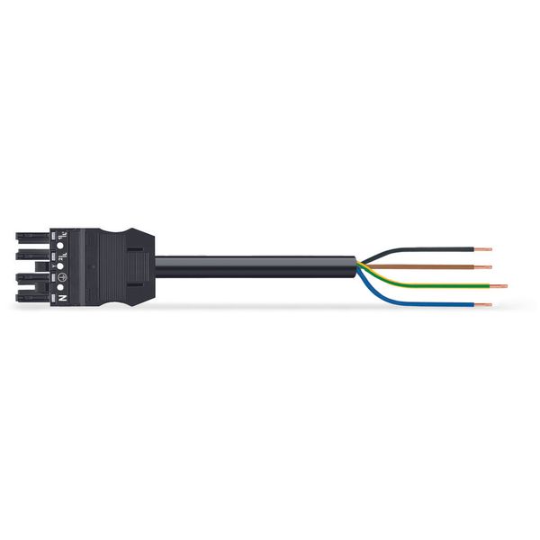 pre-assembled connecting cable;Eca;Socket/open-ended;black image 2