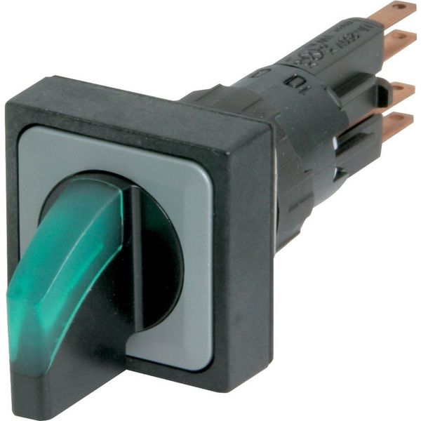 Illuminated selector switch actuator, maintained, 45° 45°, 25 × 25 mm, 3 positions, With thumb-grip, green, with VS anti-rotation tab, without light e image 4