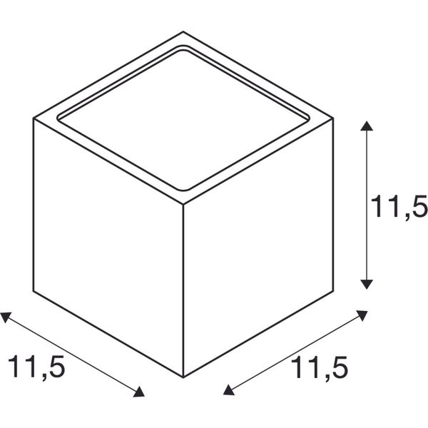 SITRA CUBE wall lamp, GX53, max. 2x9W, aluminium, anthracite image 3