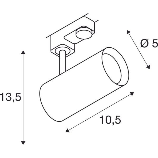 NOBLO SPOT, black, 2700K, 36ø, incl. 3-circuit adapter image 3