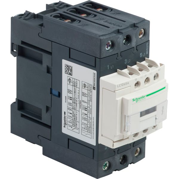 TeSys Deca contactor - 3P(3 NO) - AC-3/AC-3e - = 440 V 65 A - 120 V AC 60 Hz coil image 1