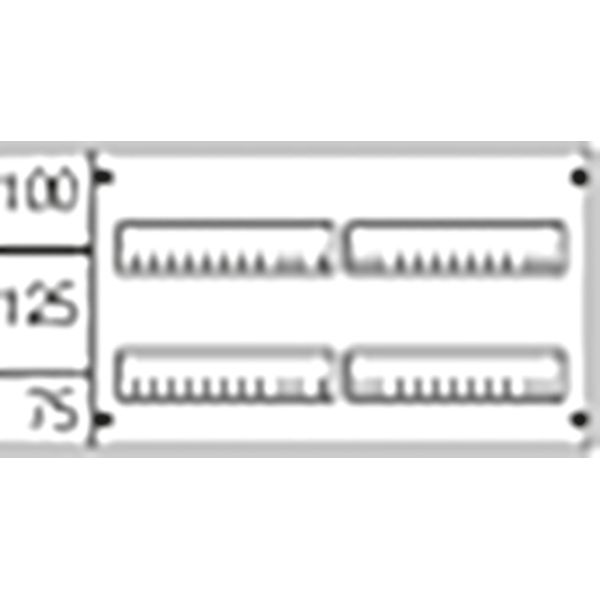 AG22R Cover, Field Width: 2, 300 mm x 500 mm x 26.5 mm, IP2XC image 1