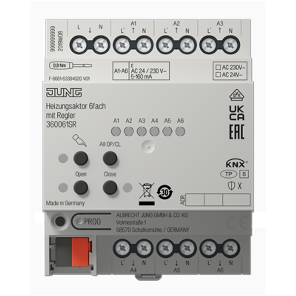 Heating actuator 6-gang image 1