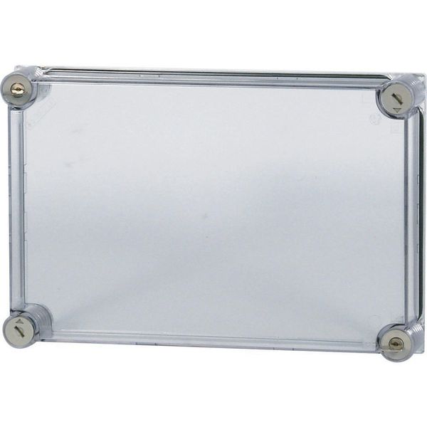 Cap, transparent smoky gray, lockable, HxWxD=250x375x25mm image 3