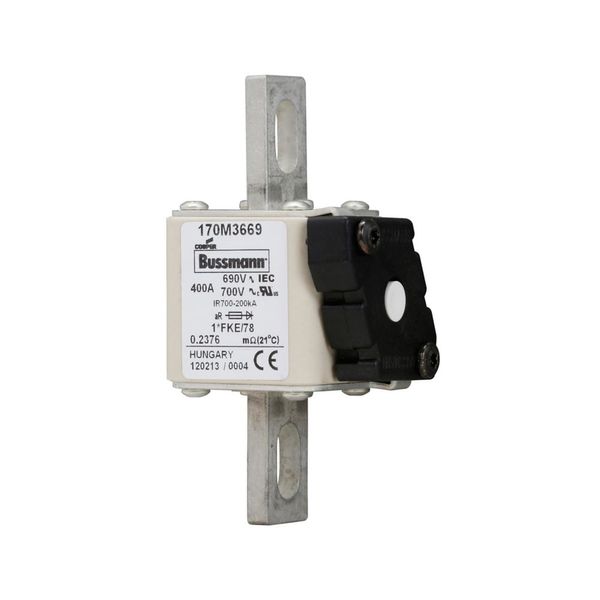 Fuse-link, high speed, 400 A, AC 690 V, compact size 1, 45 x 59 x 110 mm, aR, IEC, UL image 8